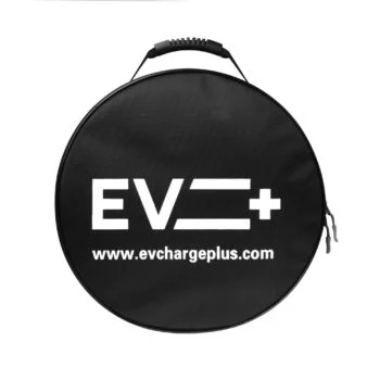 EV Plus Charging Cable Travel Case with white EV+ logo for 20-40ft EVSE cables.