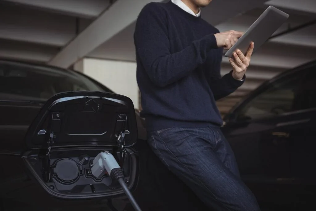 Electric car charging specifications electric car charging port type up close view