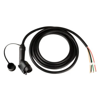 EV Plus 32A SAE J1772 Replacement Charging Cable with 20ft Open-End Lead